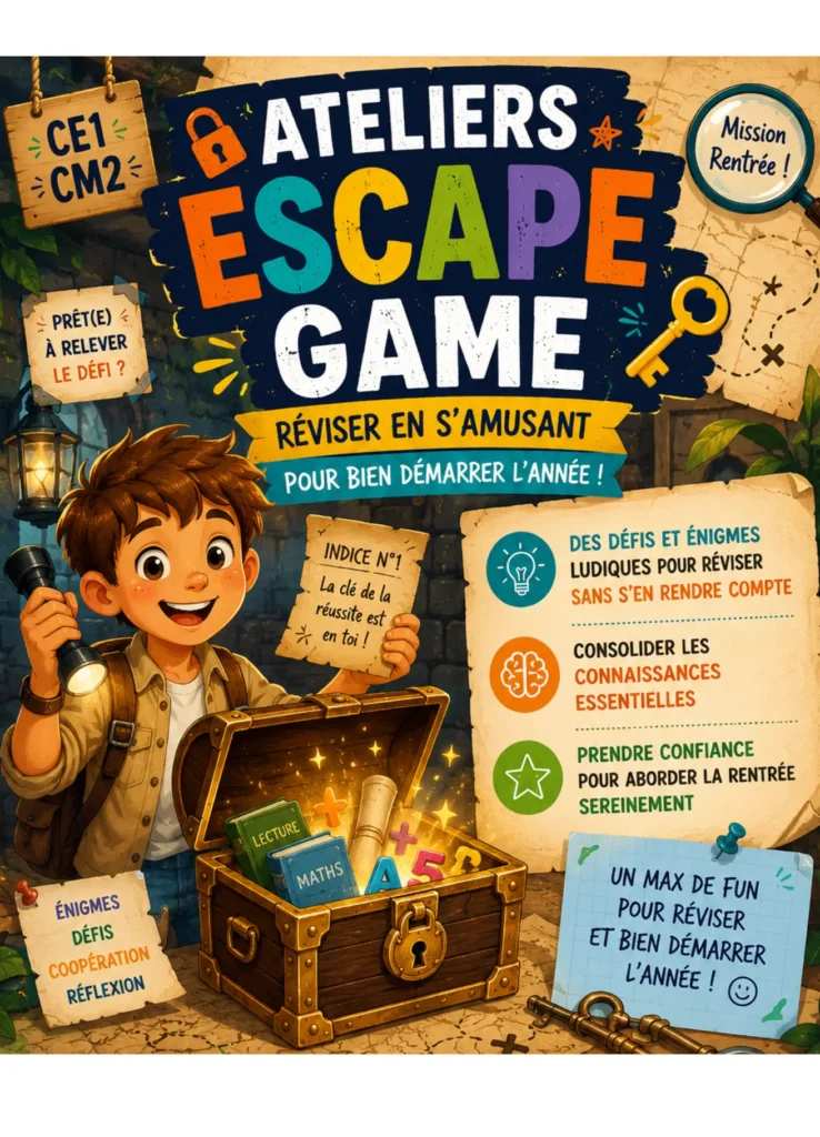 atelier été escape game marie pineau psychopédagogue