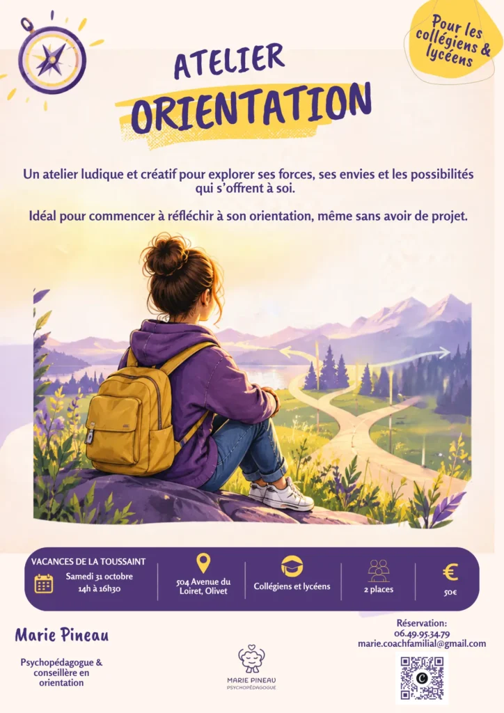 atelier orientation Marie Pineau psychopédagogue